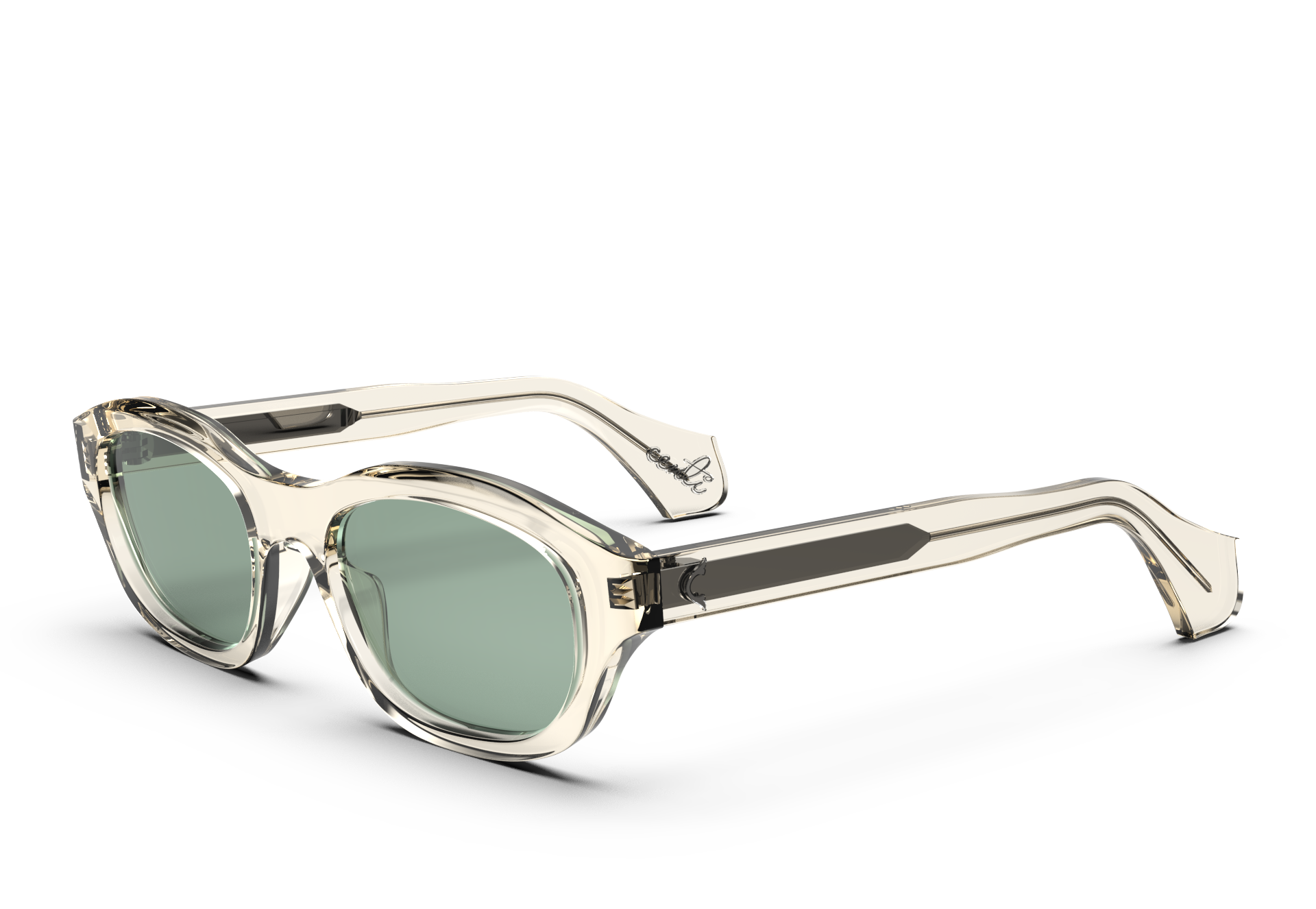 YIYI Champagne w/ Gray Green Lens Non-Polarized 2